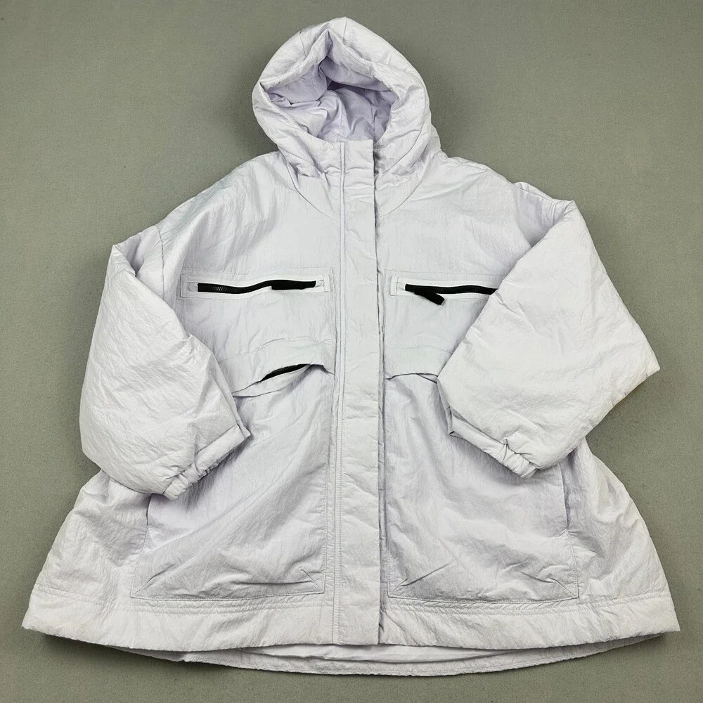 Free People Movement Jacket Billie Boxy Medium Large Purple Lightweight Oversize